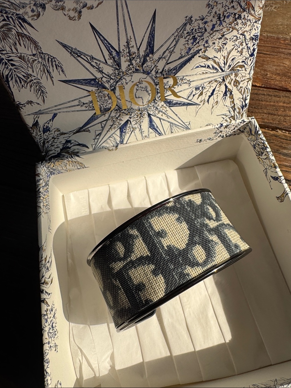 Upcycled‎ Fashion Dior canvas gunmetal cuff Upcycled materials NEW